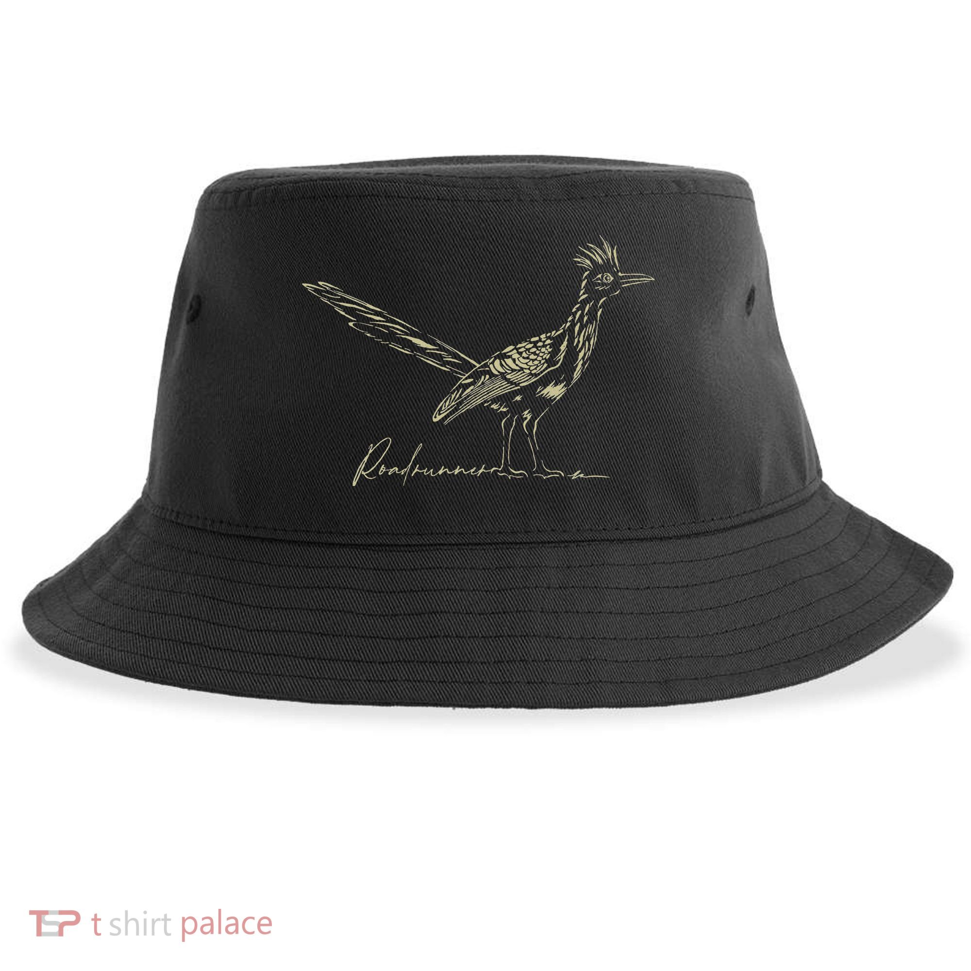 Minimalist Roadrunner Lover Distressed Sustainable Bucket Hat