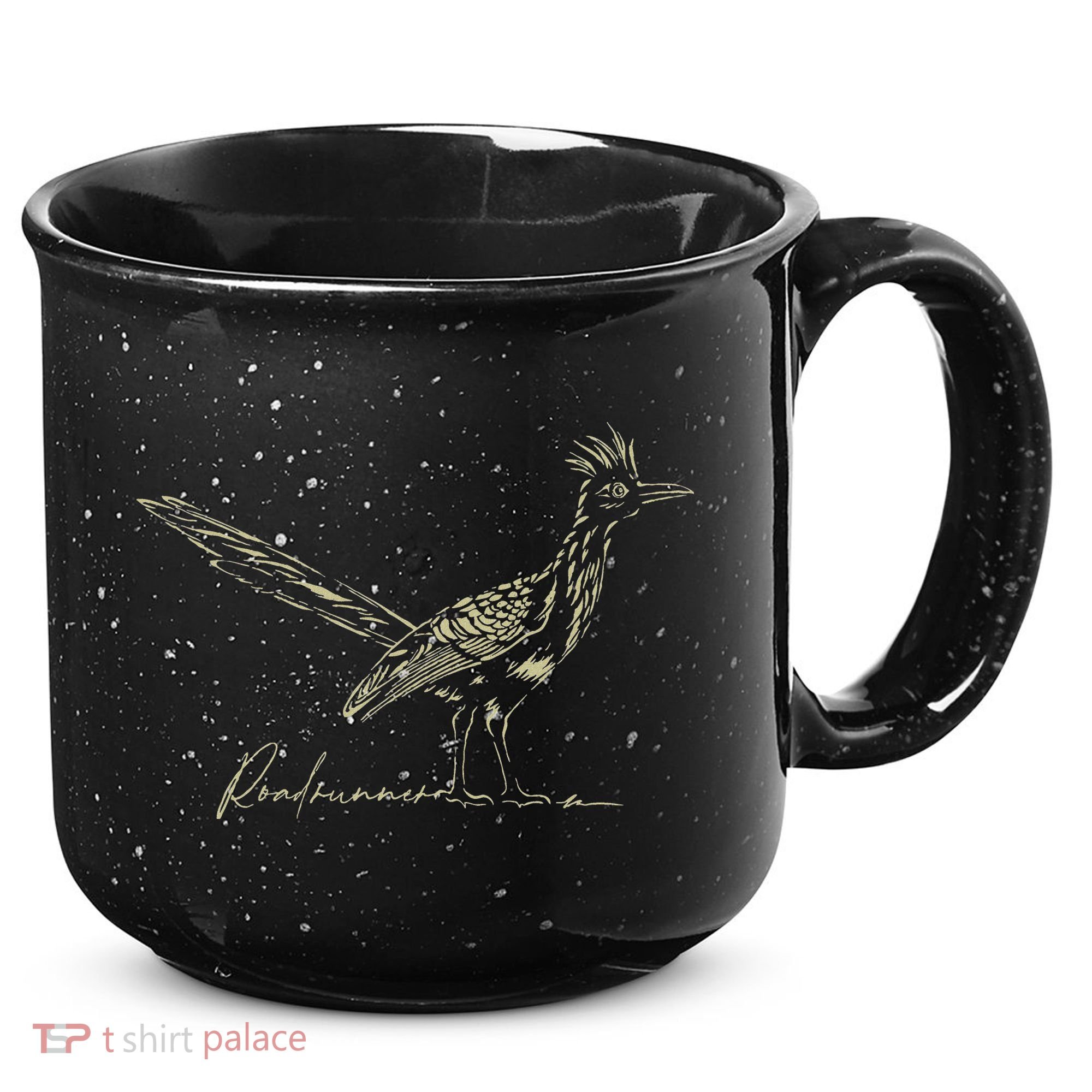 Minimalist Roadrunner Lover Distressed 15oz Campfire Ceramic Mug