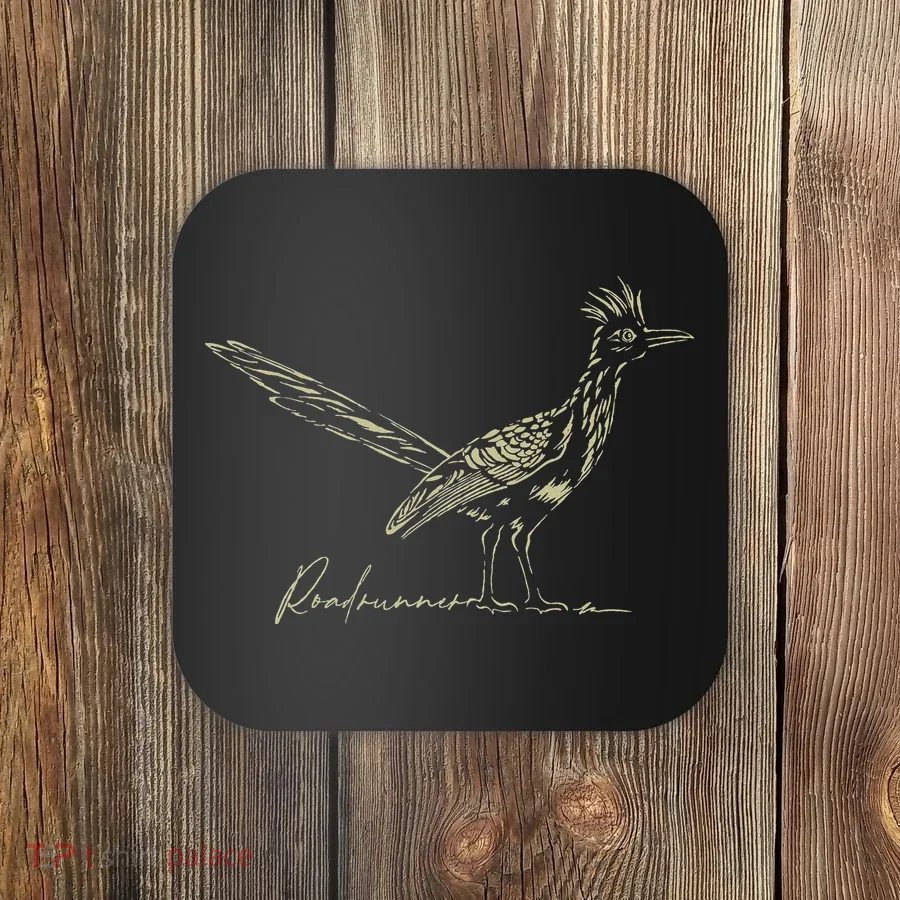 Minimalist Roadrunner Lover Distressed Coaster