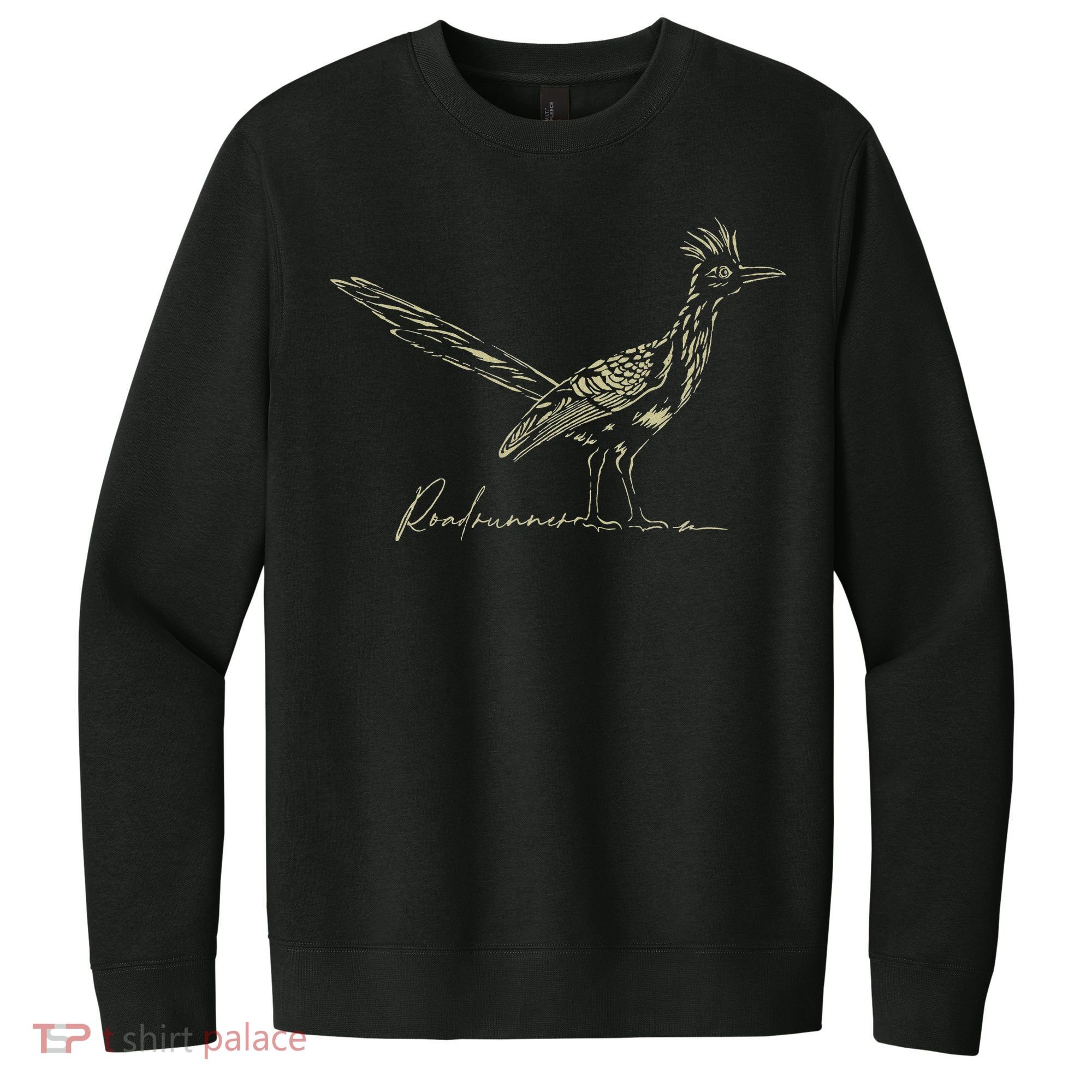 Minimalist Roadrunner Lover Distressed V.I.T. Fleece Crew Sweatshirt