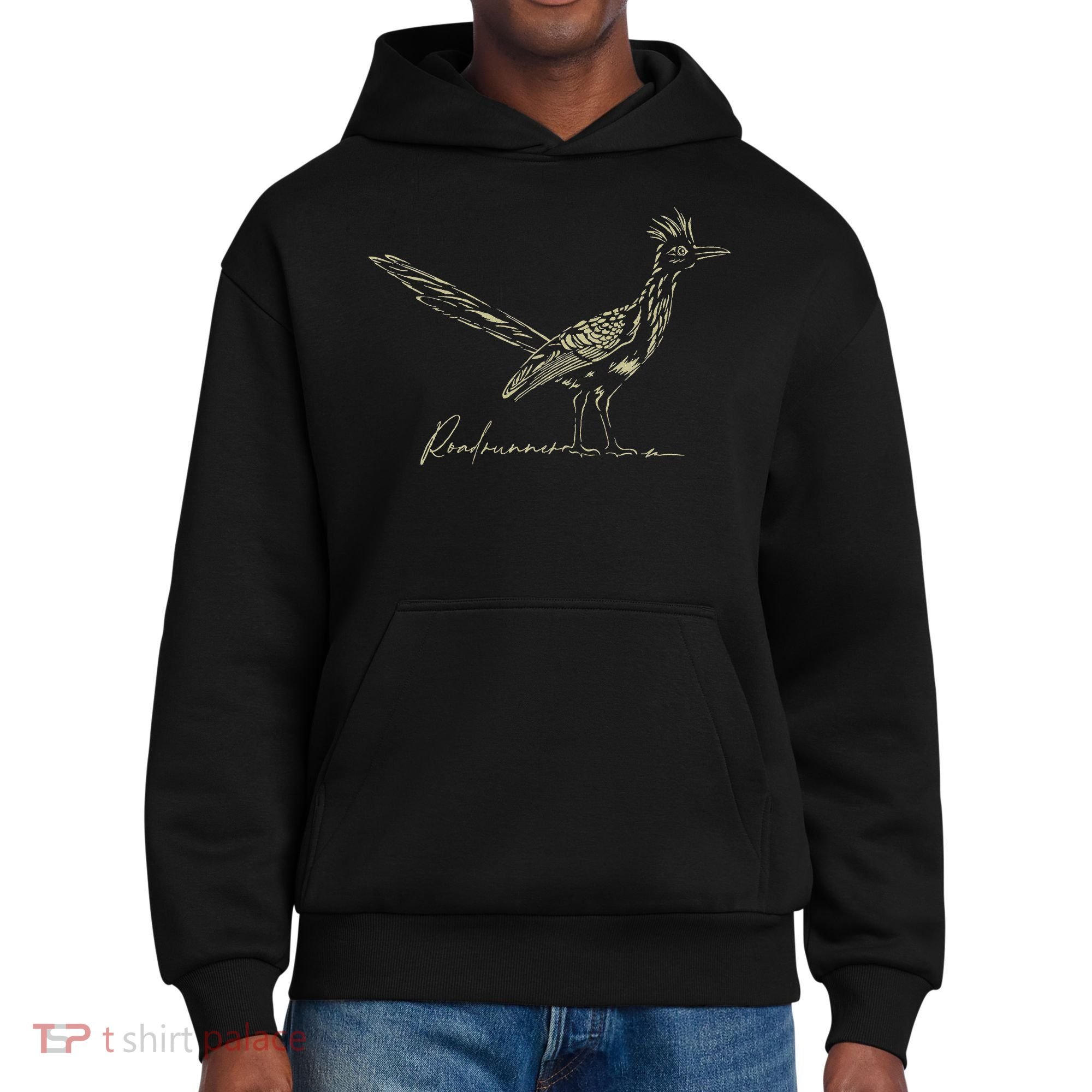 Minimalist Roadrunner Lover Distressed District V.I.T. Heavyweight Hoodie