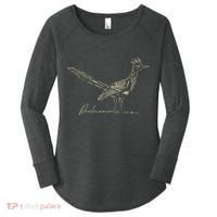 Minimalist Roadrunner Lover Distressed Women's Perfect Tri Tunic Long Sleeve Shirt thumb 0