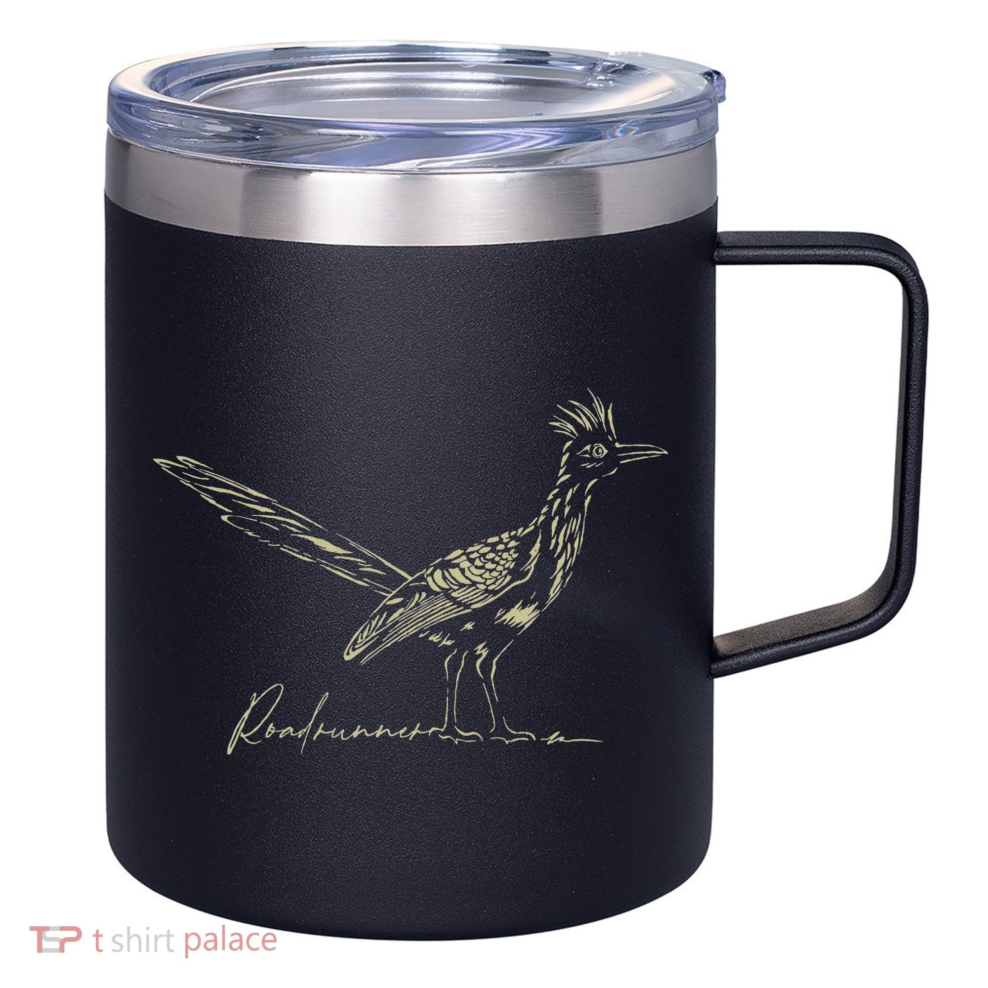 Minimalist Roadrunner Lover Distressed 12oz Stainless Steel Coffee Mug