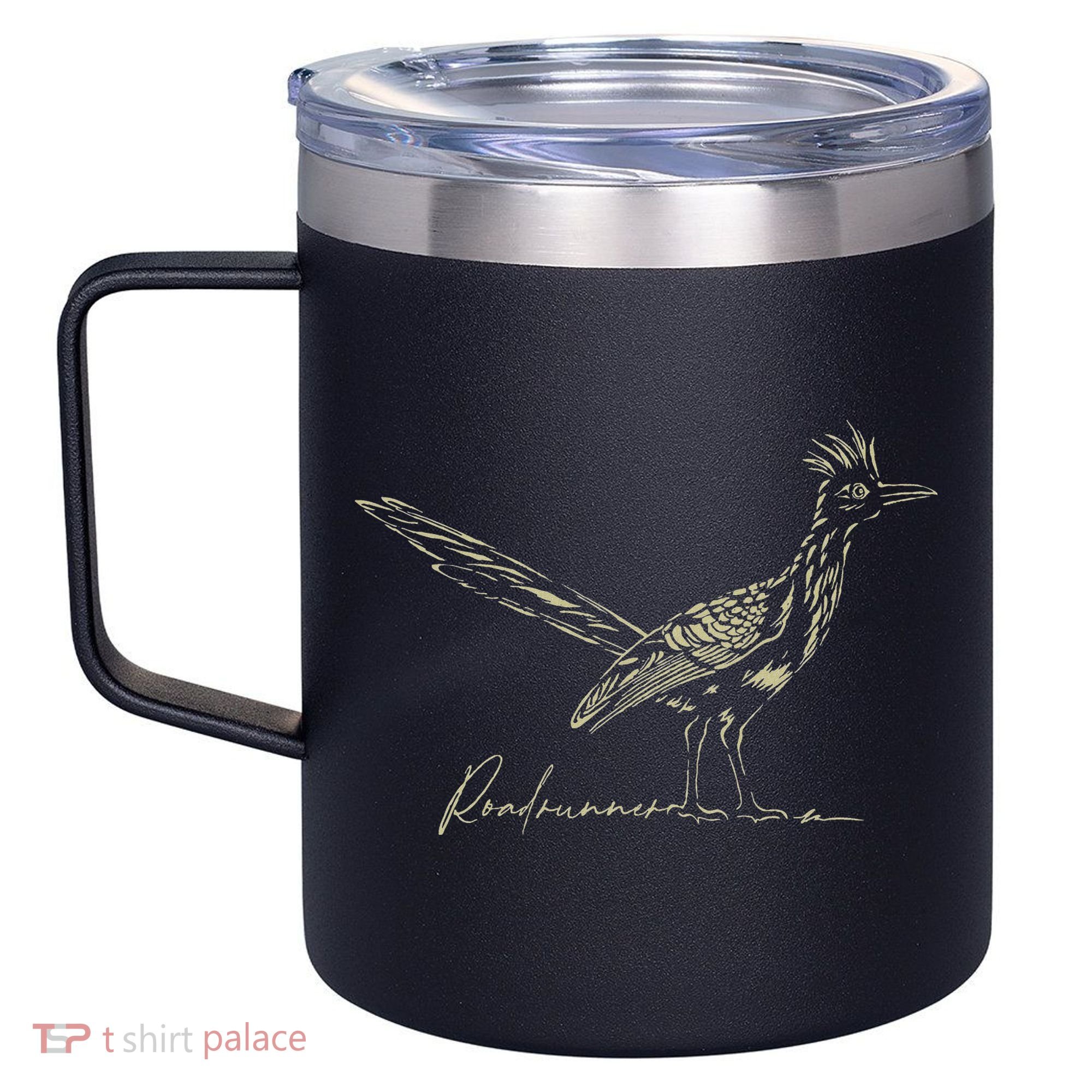 Minimalist Roadrunner Lover Distressed 12oz Stainless Steel Coffee Mug