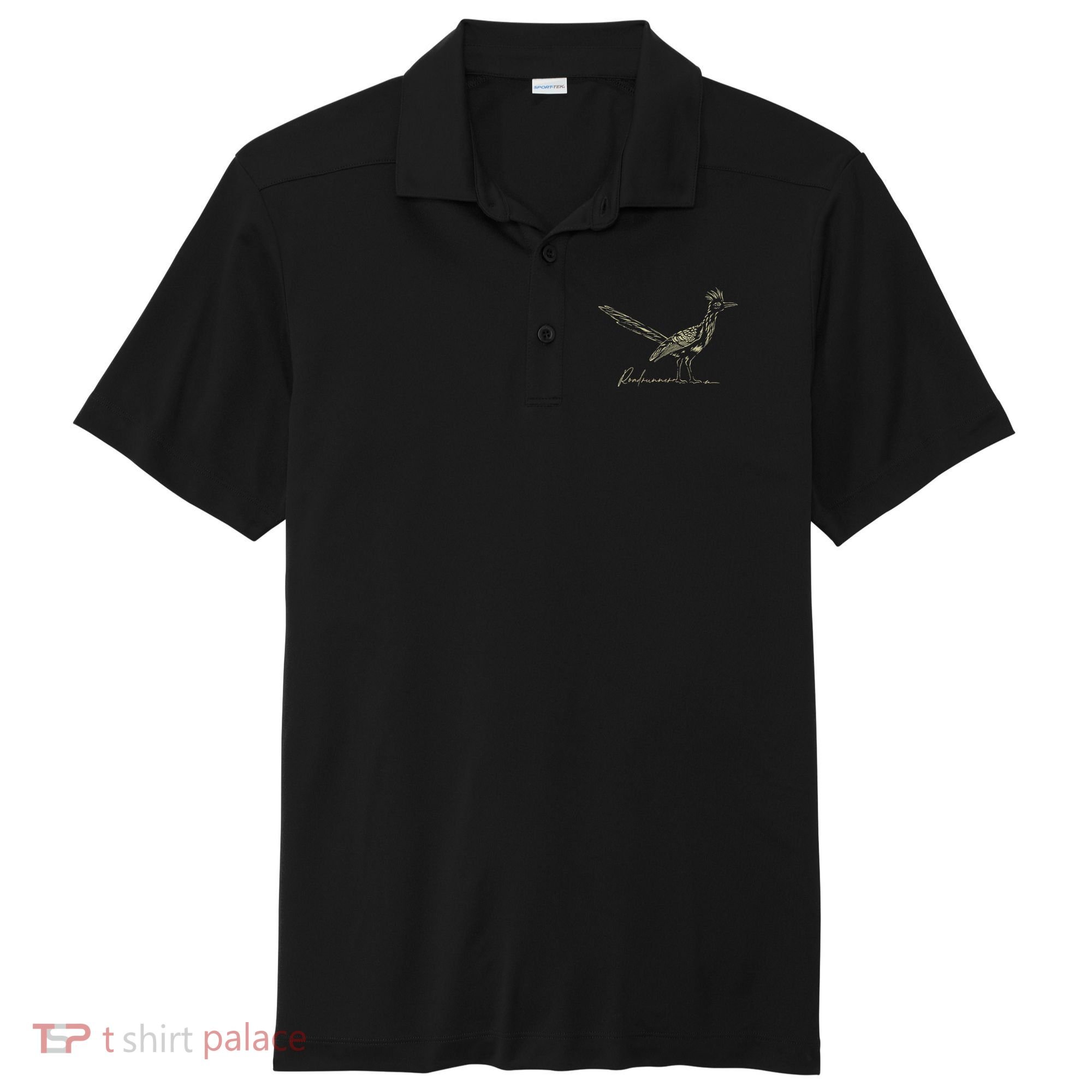 Minimalist Roadrunner Lover Distressed Sport-Tek Posi-UV Pro Polo