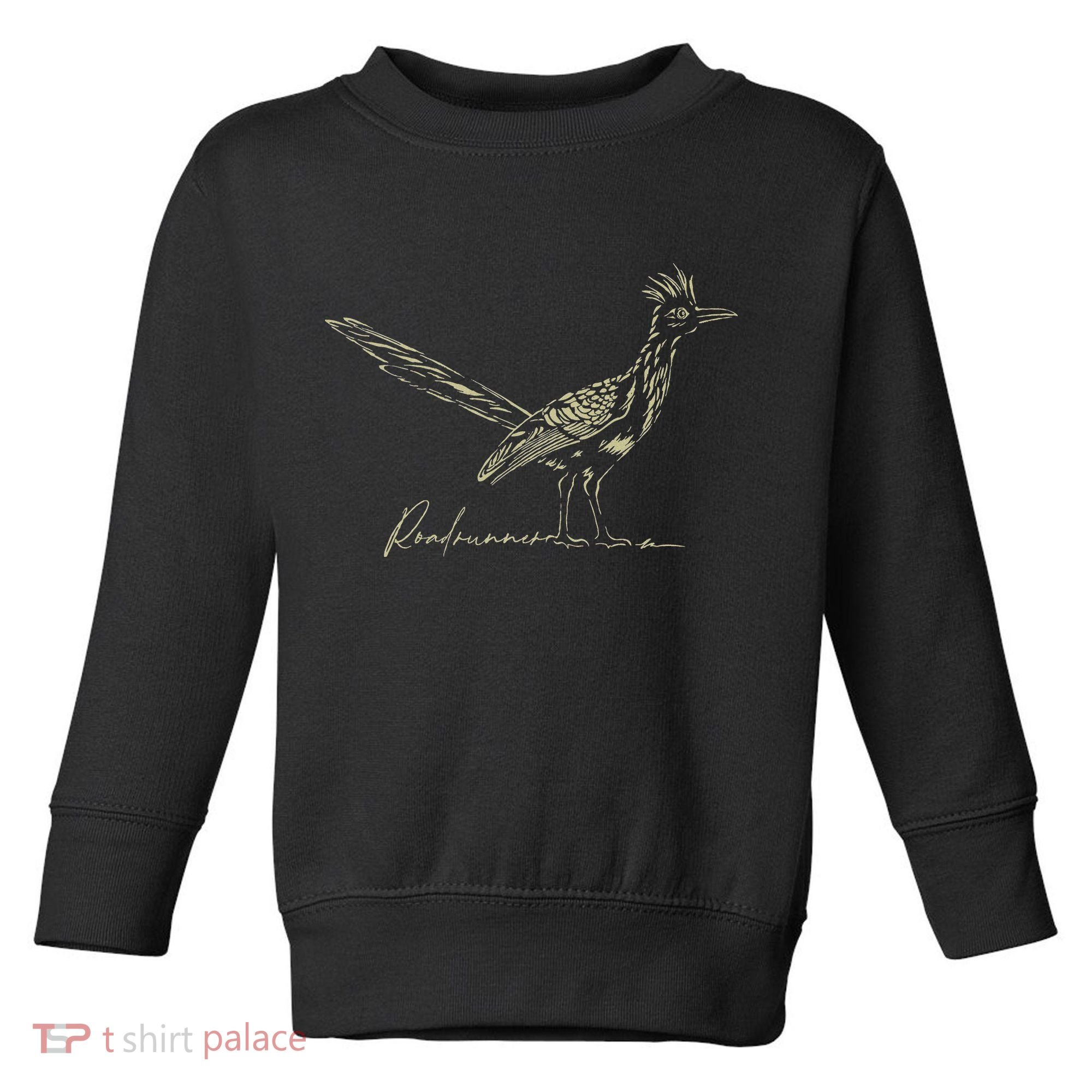 Minimalist Roadrunner Lover Distressed Toddler Sweatshirt