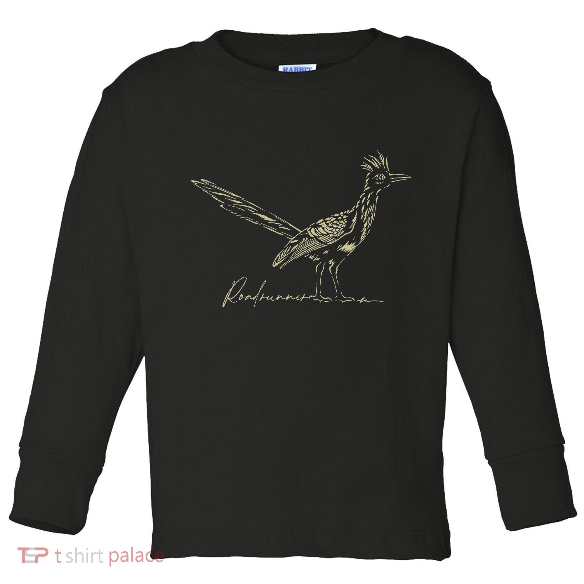 Minimalist Roadrunner Lover Distressed Toddler Long Sleeve Shirt