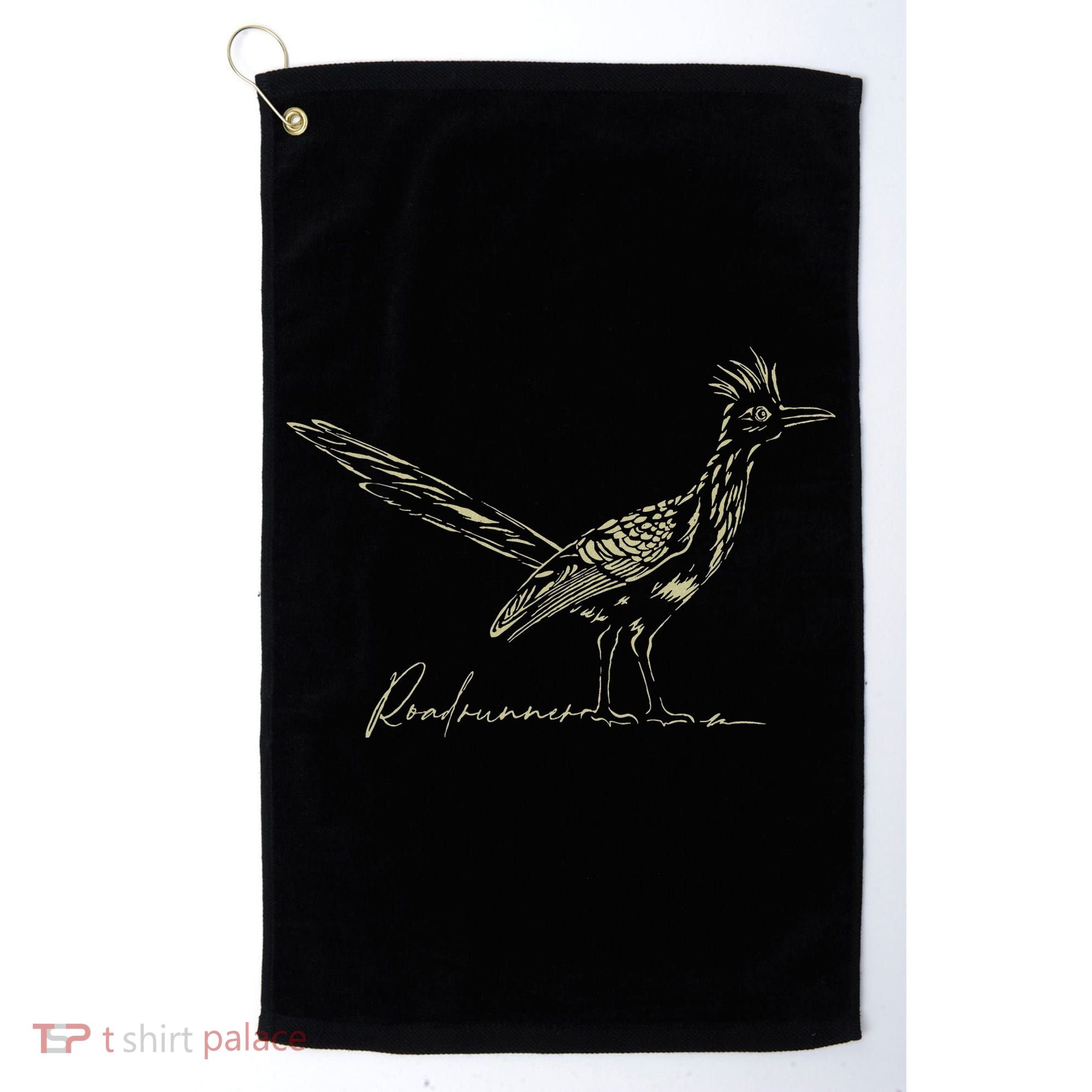Minimalist Roadrunner Lover Distressed Golf Towel