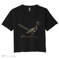 Minimalist Roadrunner Lover Distressed Women's Crop Top Tee thumb 0