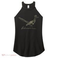 Minimalist Roadrunner Lover Distressed Women's Perfect Tri Rocker Tank thumb 0