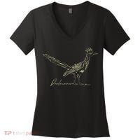 Minimalist Roadrunner Lover Distressed Women's V-Neck T-Shirt thumb 0