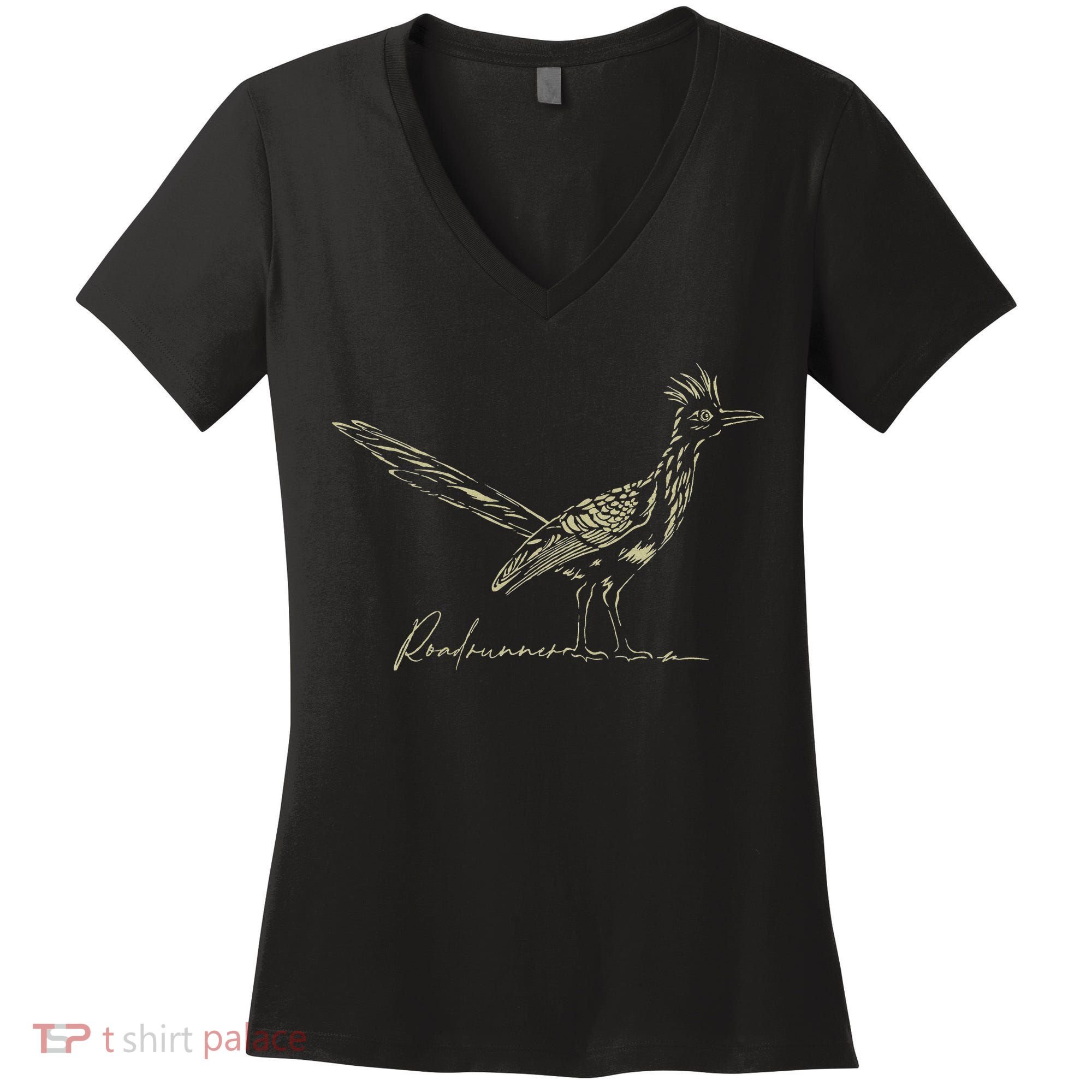 Minimalist Roadrunner Lover Distressed Women's V-Neck T-Shirt