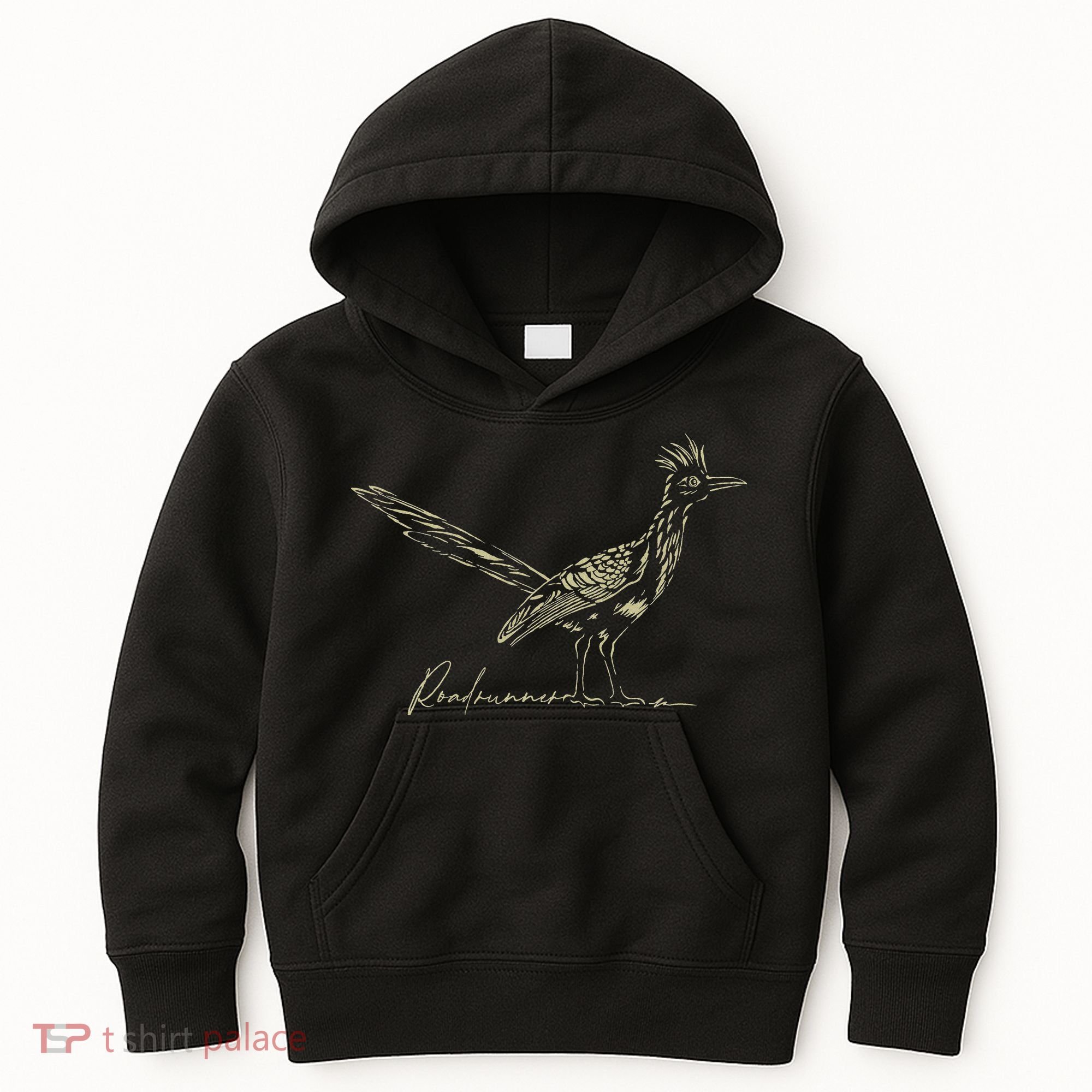Minimalist Roadrunner Lover Distressed Kids Hoodie