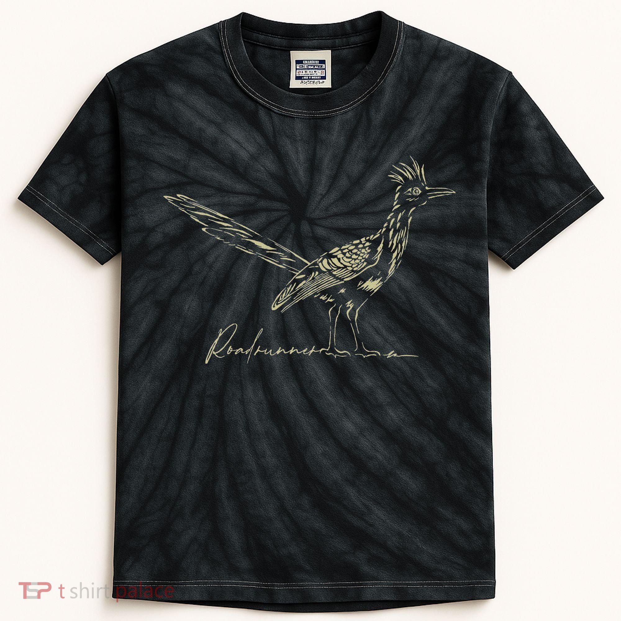 Minimalist Roadrunner Lover Distressed Kids Tie-Dye T-Shirt