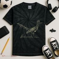 Minimalist Roadrunner Lover Distressed Kids Tie-Dye T-Shirt thumb 2