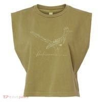 Minimalist Roadrunner Lover Distressed Garment-Dyed Women's Muscle Tee thumb 0