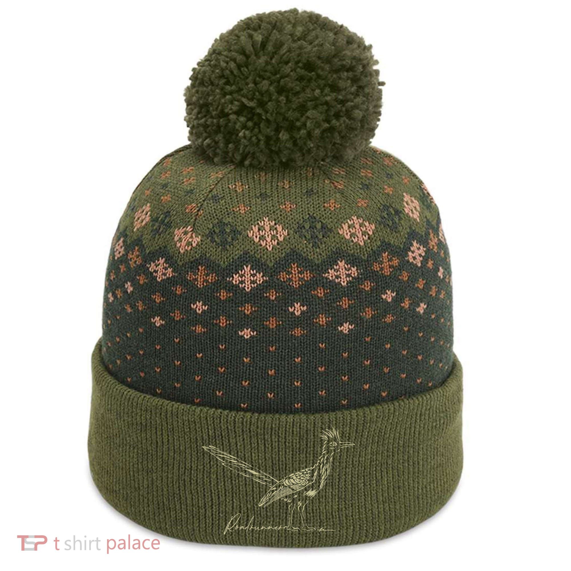 Minimalist Roadrunner Lover Distressed The Baniff Cuffed Pom Beanie
