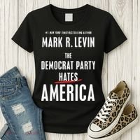 Mark R Levin The Democrat Party Hates America Women's T-Shirt thumb 3