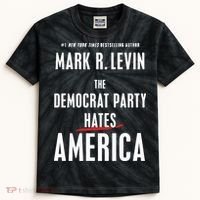 Mark R Levin The Democrat Party Hates America Kids Tie-Dye T-Shirt thumb 0