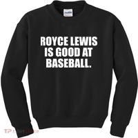 Minnesotatwins Royce Lewis Is Good At Baseball Kids Sweatshirt thumb 0