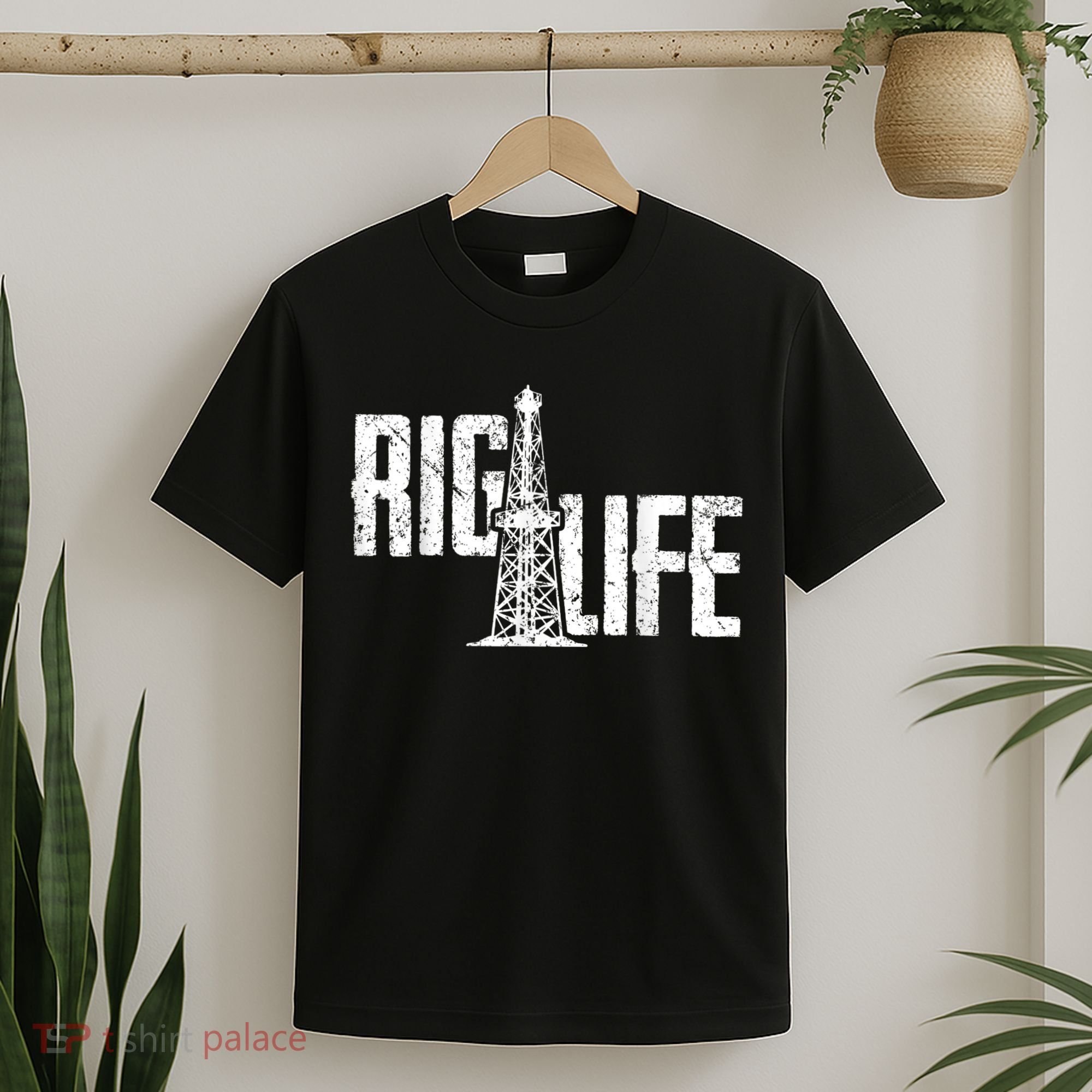 Mens Rig Life Oilfield Oilfield Rig T-Shirt