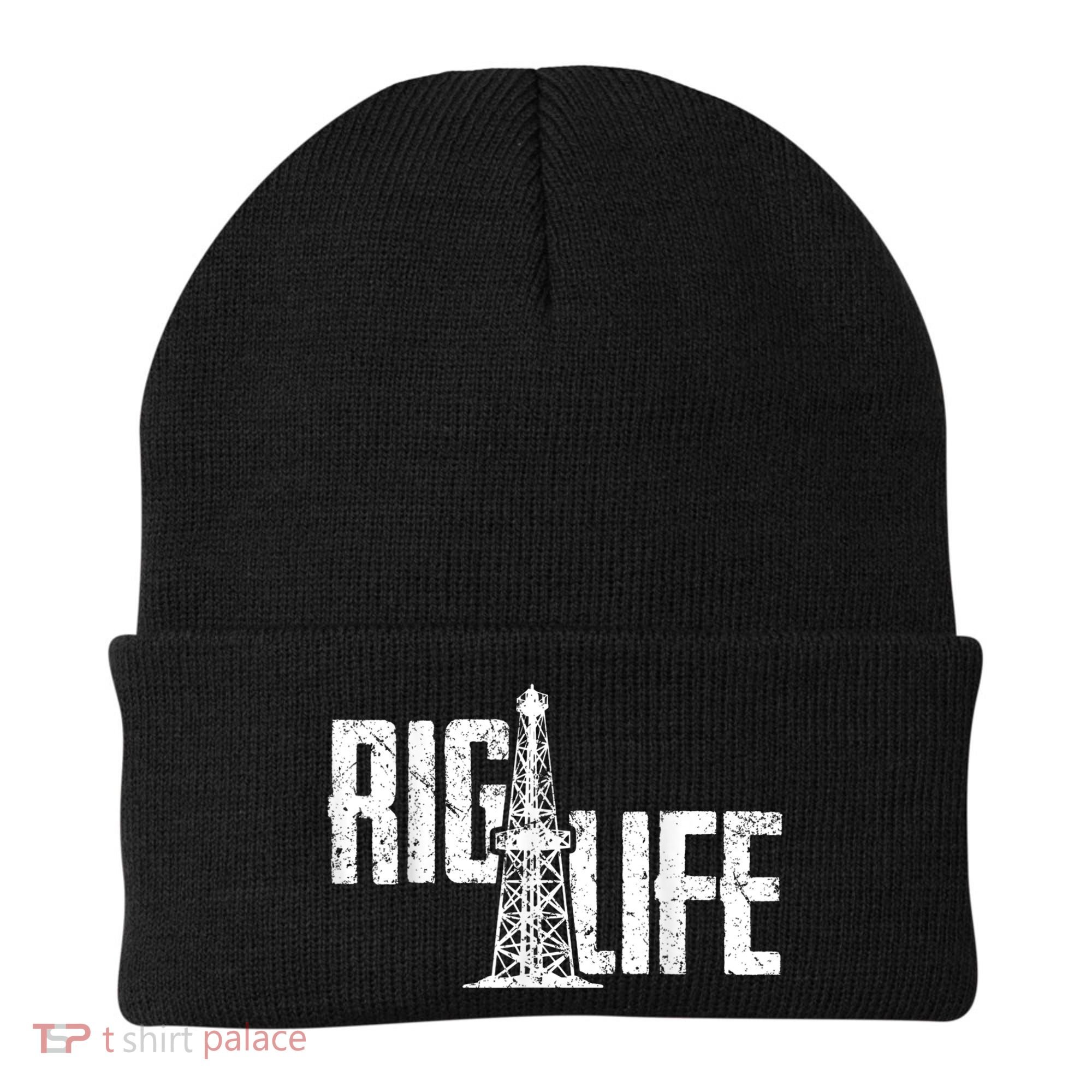 Mens Rig Life Oilfield Oilfield Rig Beanie