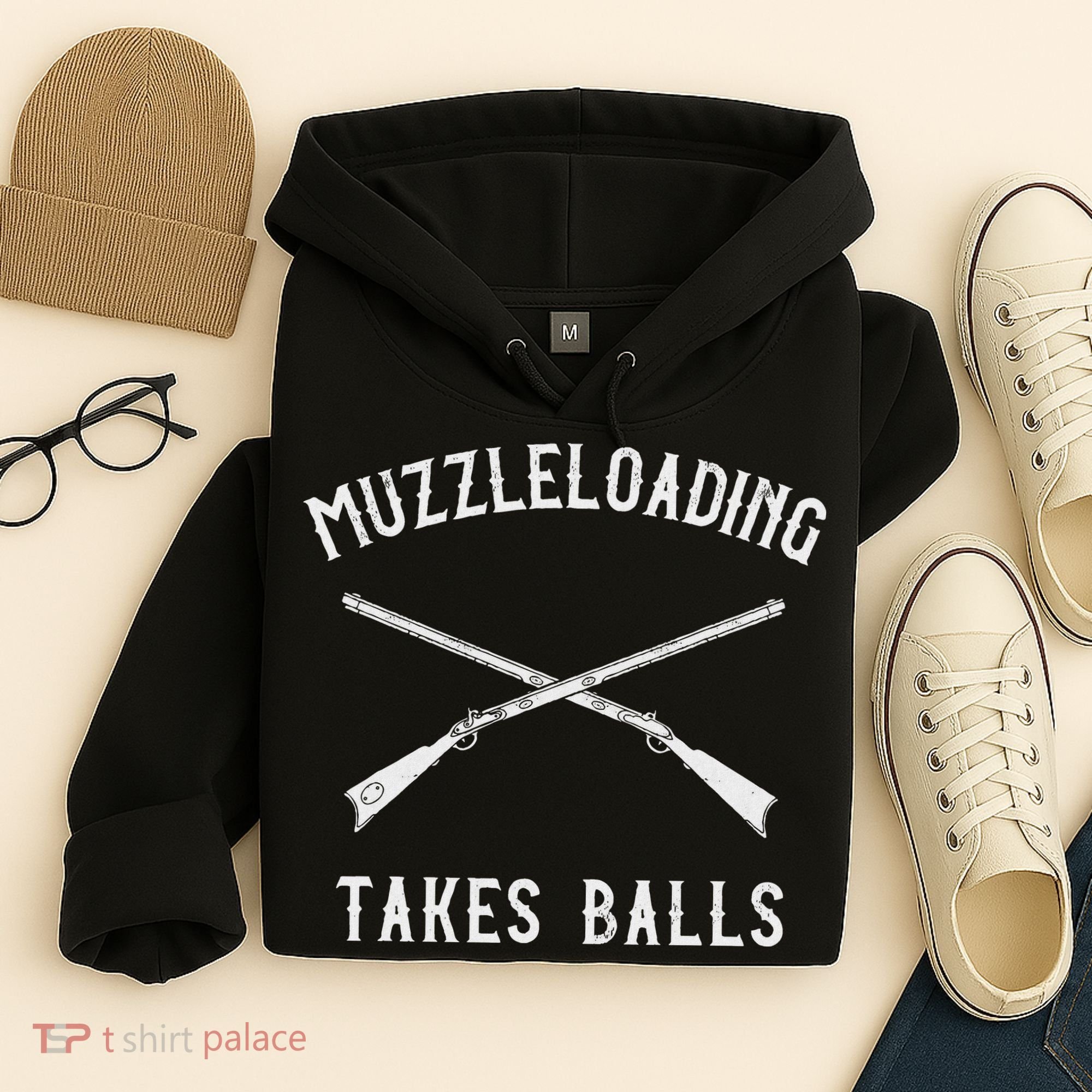 Muzzleloader Rifle Muzzleloading Takes Balls Hoodie