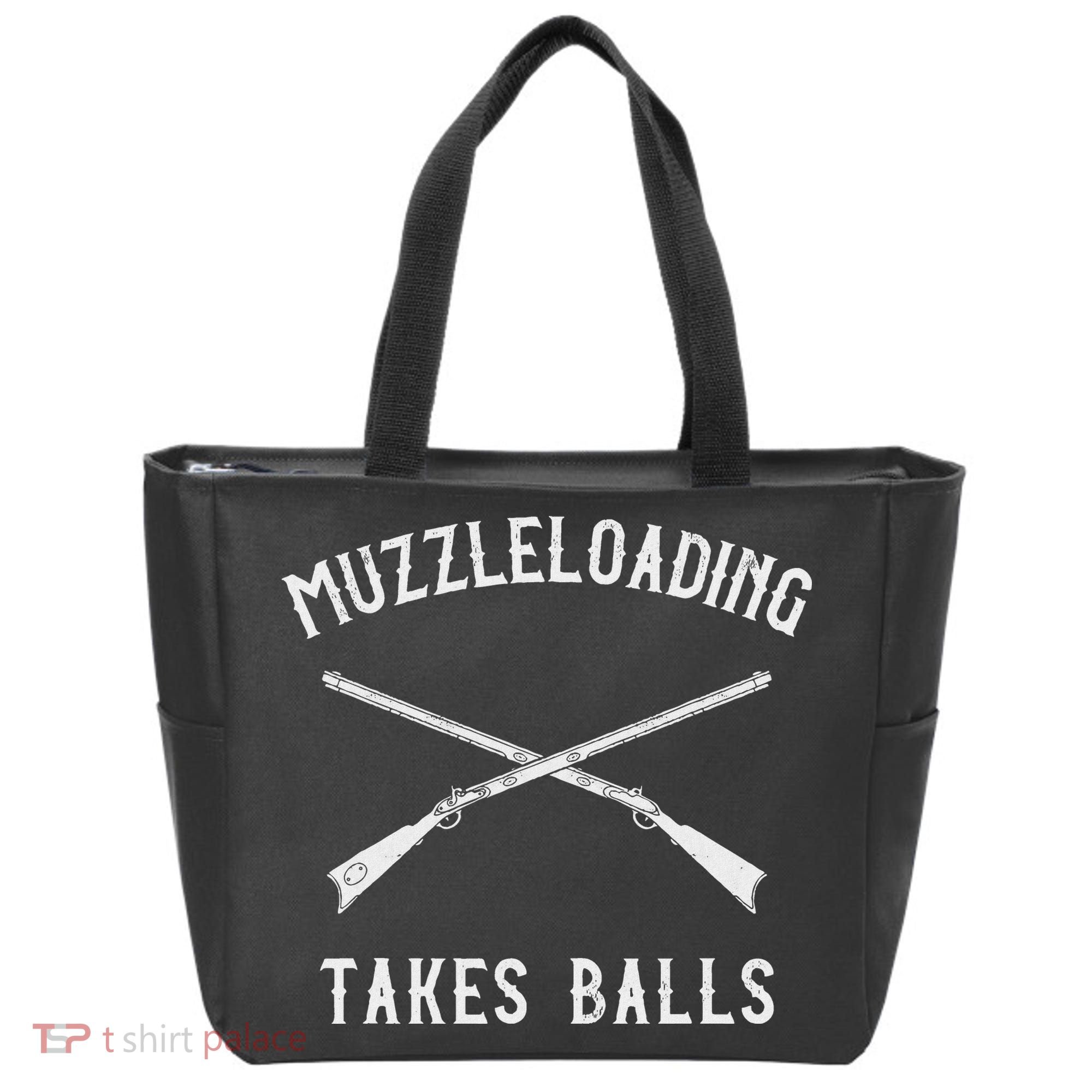 Muzzleloader Rifle Muzzleloading Takes Balls Tote Bag