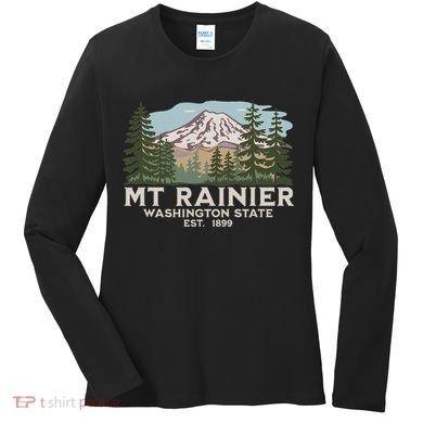 Mount R.A.I.N.I.E.R Mt Vintage Souvenir Women's Long Sleeve Shirt