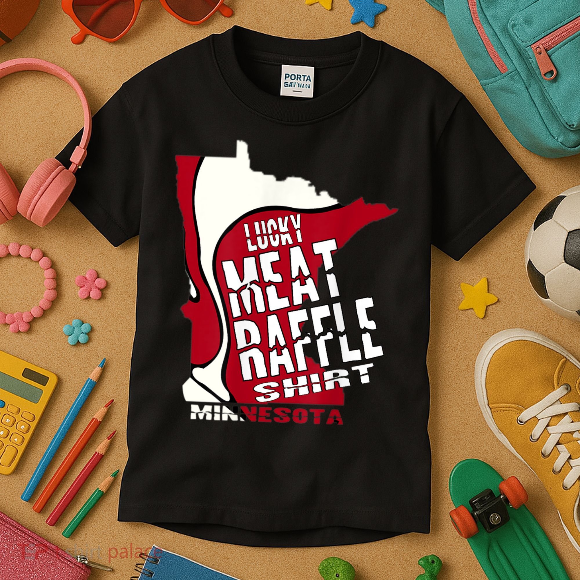 Meat Raffles Minnesota Meat Drawing Kids T-Shirt
