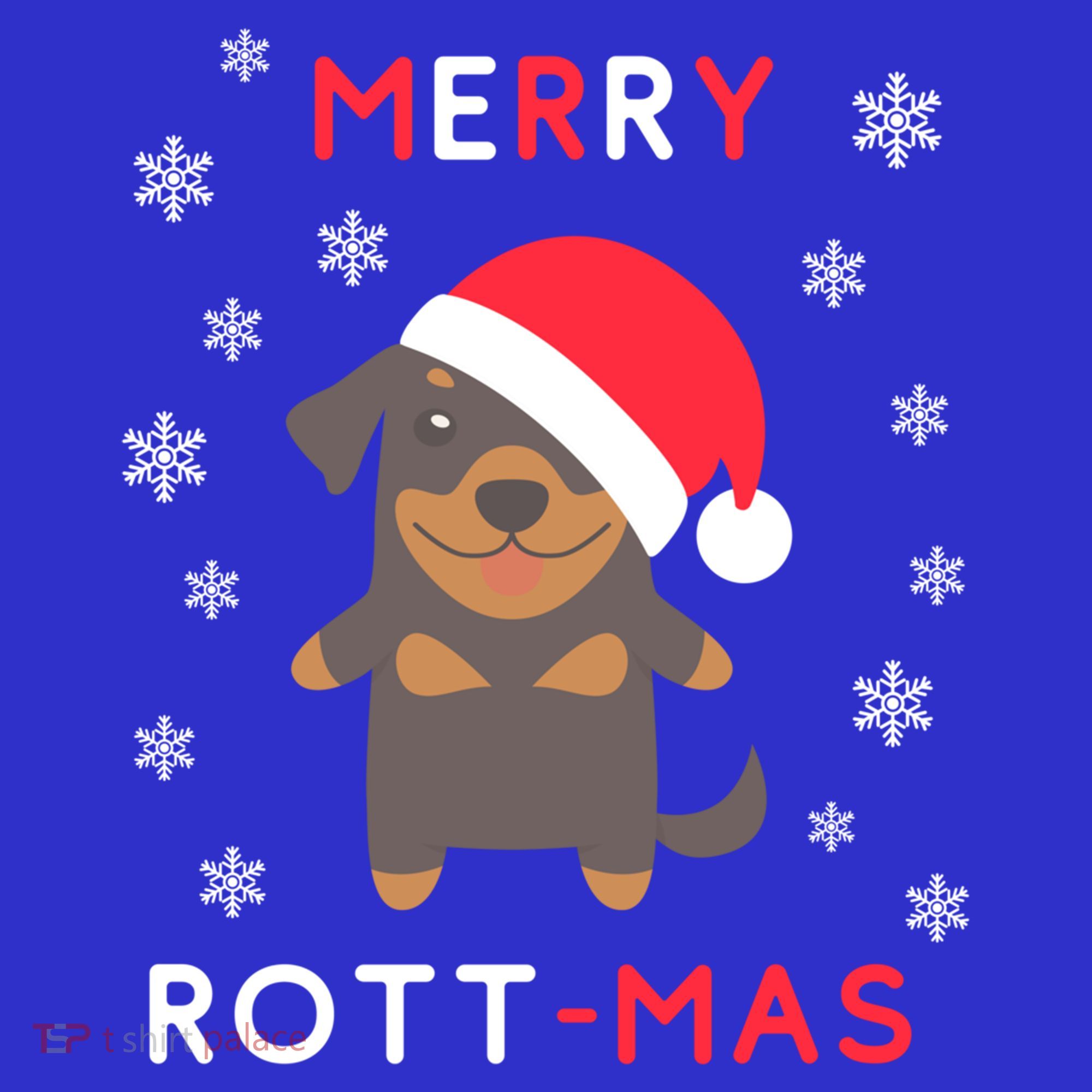 Merry Rott Mas Funny Gift Funny Christmas Rottweiler Xmas Dog Funny Gift Women's Tank Top