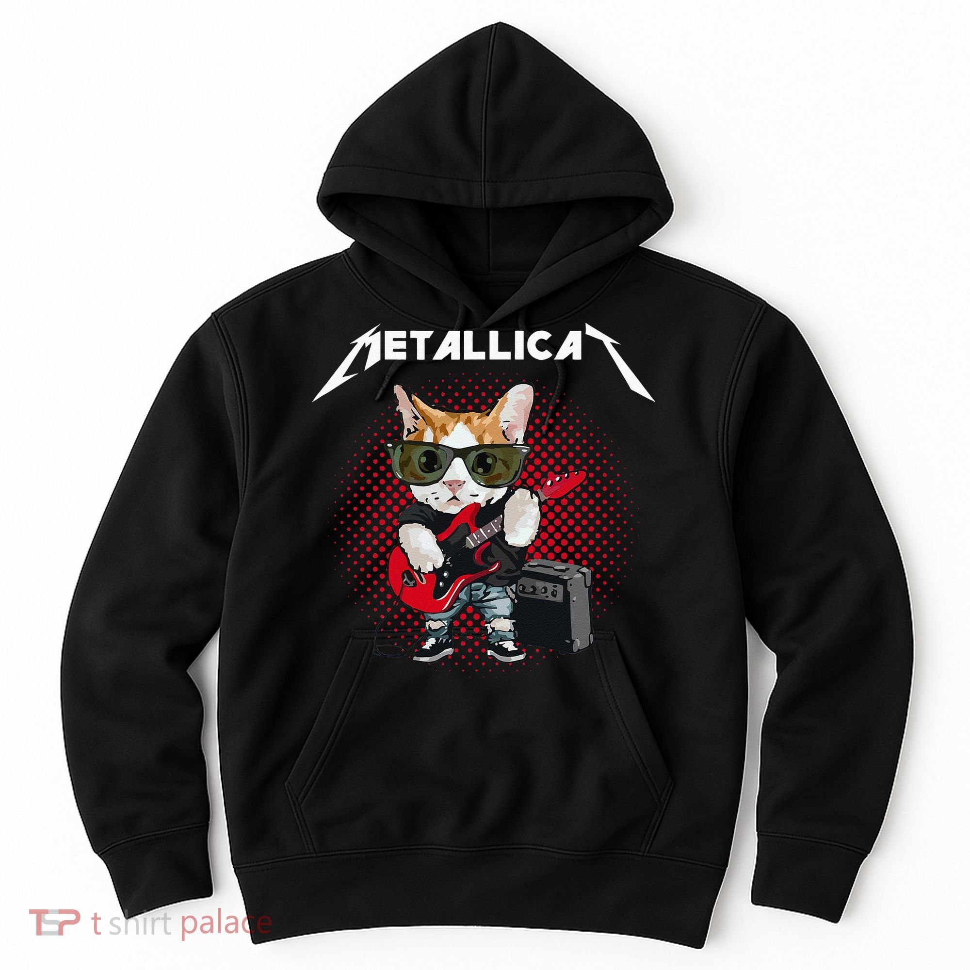 Metallicat Rock Music Funny Parody Cat Lovers Concert Hoodie