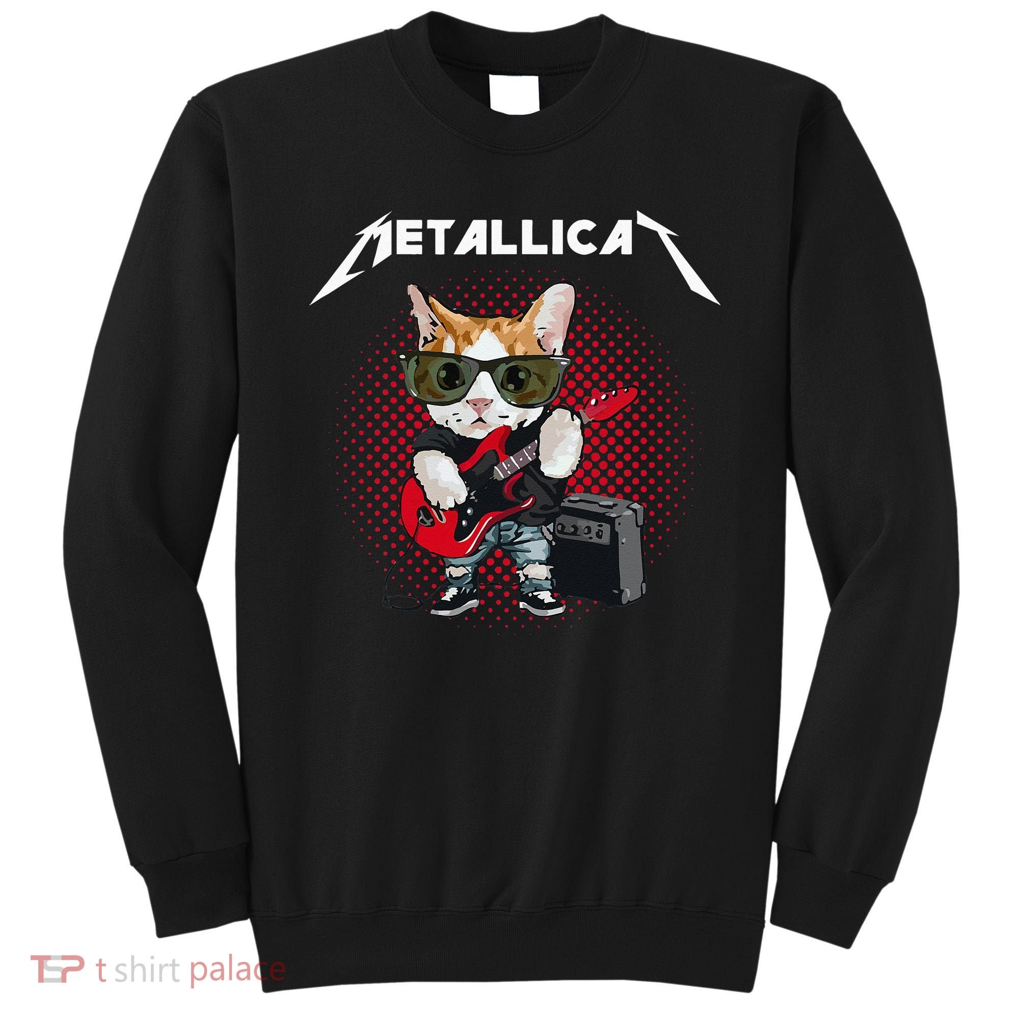 Metallicat Rock Music Funny Parody Cat Lovers Concert Sweatshirt