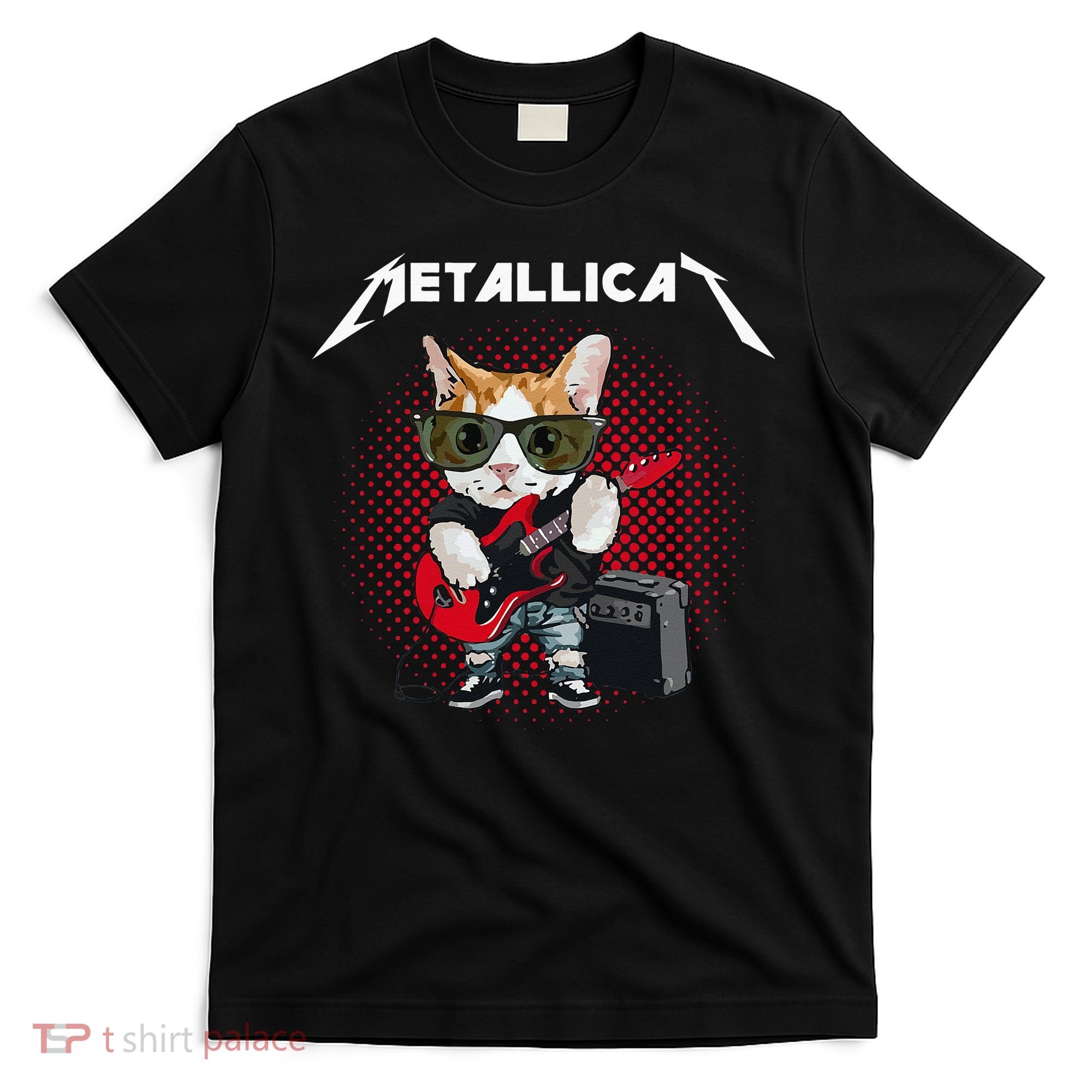 Metallicat Rock Music Funny Parody Cat Lovers Concert T-Shirt