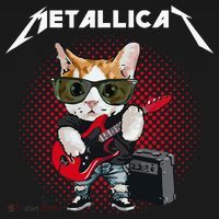 Metallicat Rock Music Funny Parody Cat Lovers Concert Women's Hoodie thumb 2