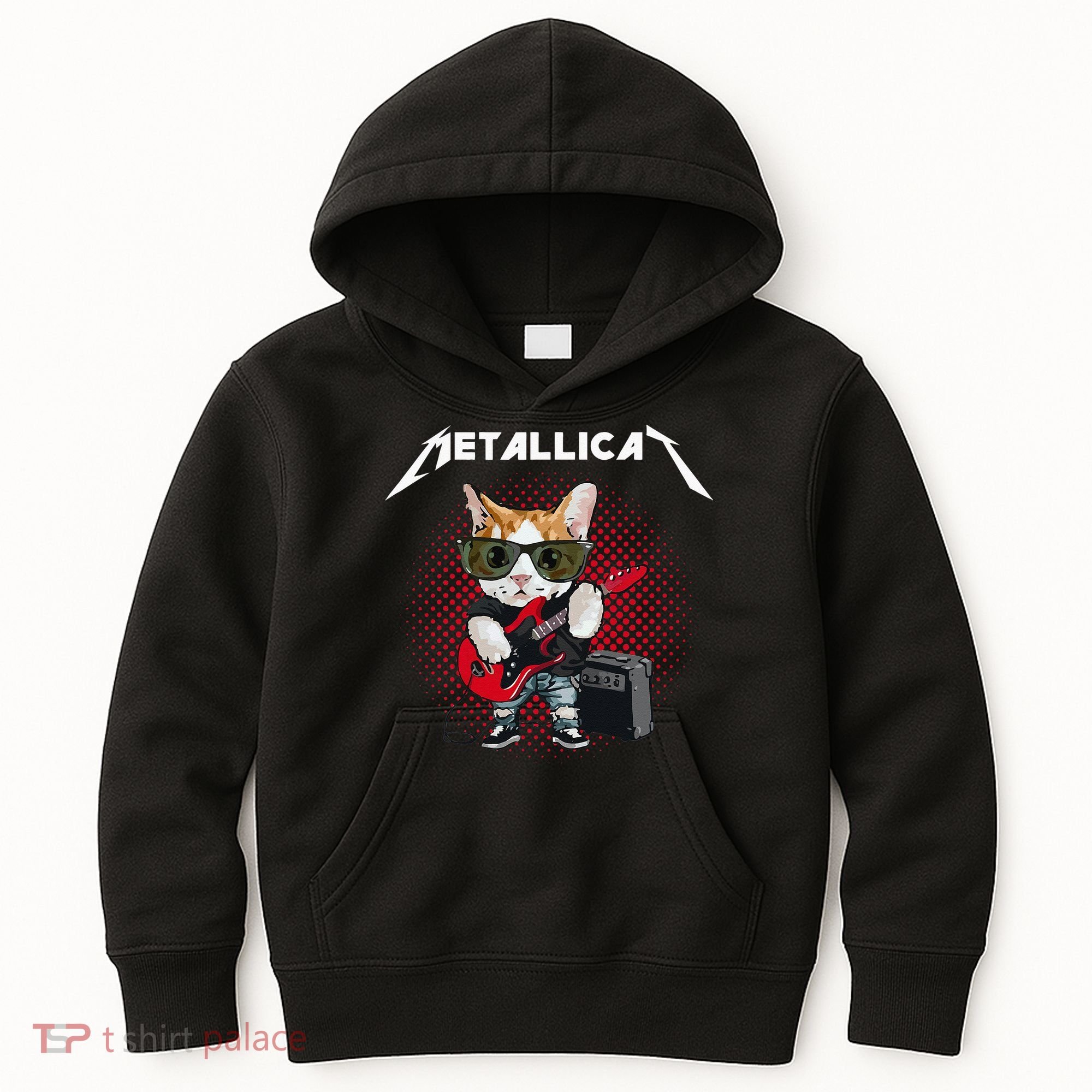 Metallicat Rock Music Funny Parody Cat Lovers Concert Kids Hoodie