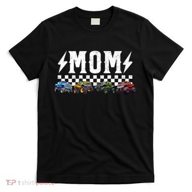 Mom Retro Monster Truck Family Crew Birthday Matching  T-Shirt