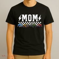 Mom Retro Monster Truck Family Crew Birthday Matching  T-Shirt thumb 3