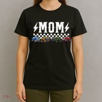 Mom Retro Monster Truck Family Crew Birthday Matching  T-Shirt thumb 4