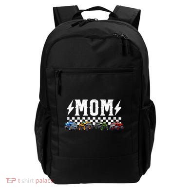 Mom Retro Monster Truck Family Crew Birthday Matching  Backpack
