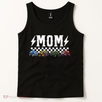 Mom Retro Monster Truck Family Crew Birthday Matching  Tank Top thumb 2
