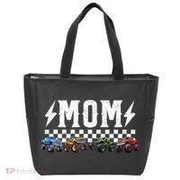 Mom Retro Monster Truck Family Crew Birthday Matching  Tote Bag thumb 0