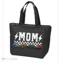 Mom Retro Monster Truck Family Crew Birthday Matching  Tote Bag thumb 3