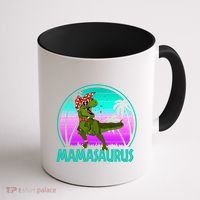 Mamasaurus Rex Mama Dinosaur Retro Dino Coffee Mug thumb 1