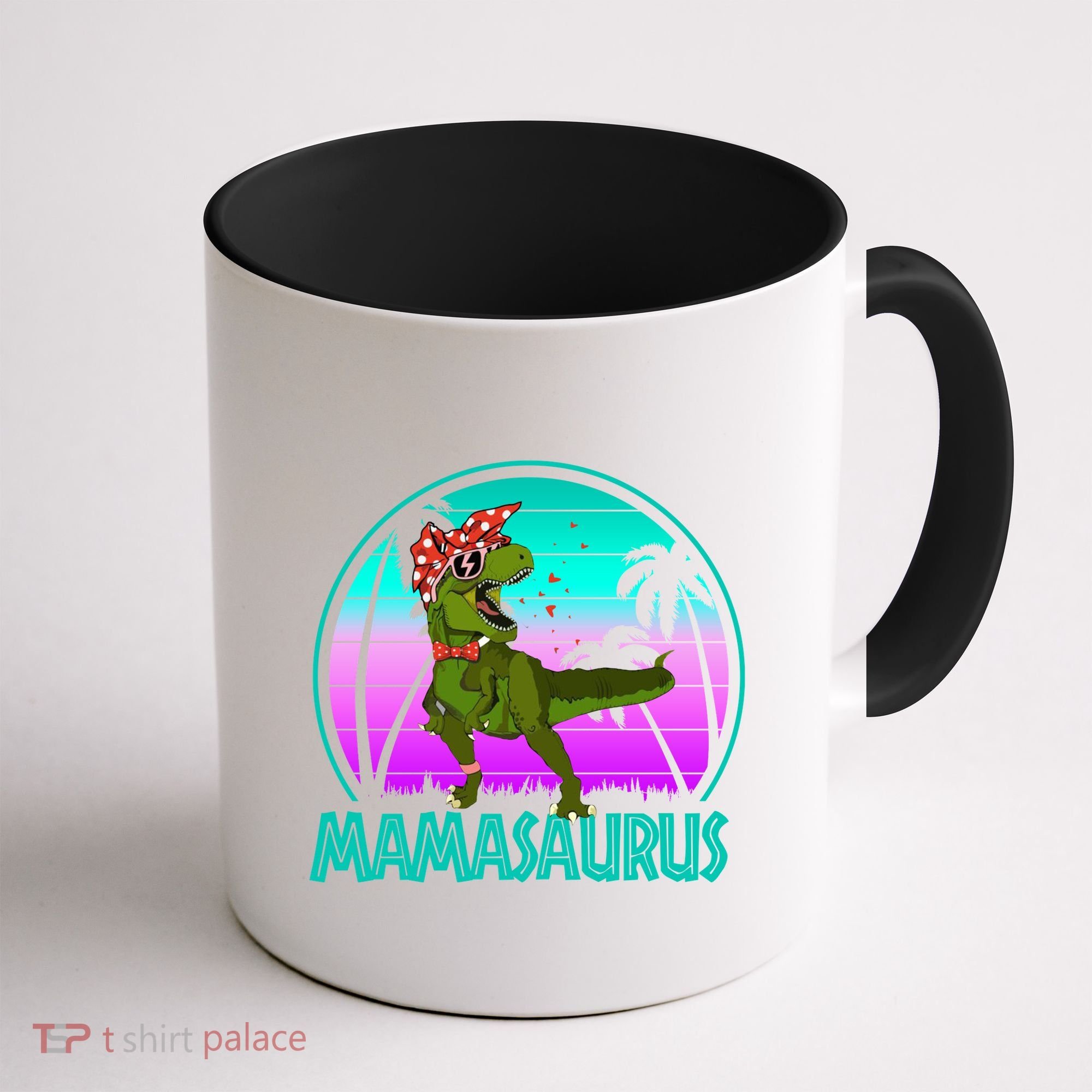Mamasaurus Rex Mama Dinosaur Retro Dino Coffee Mug