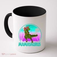 Mamasaurus Rex Mama Dinosaur Retro Dino Coffee Mug thumb 0