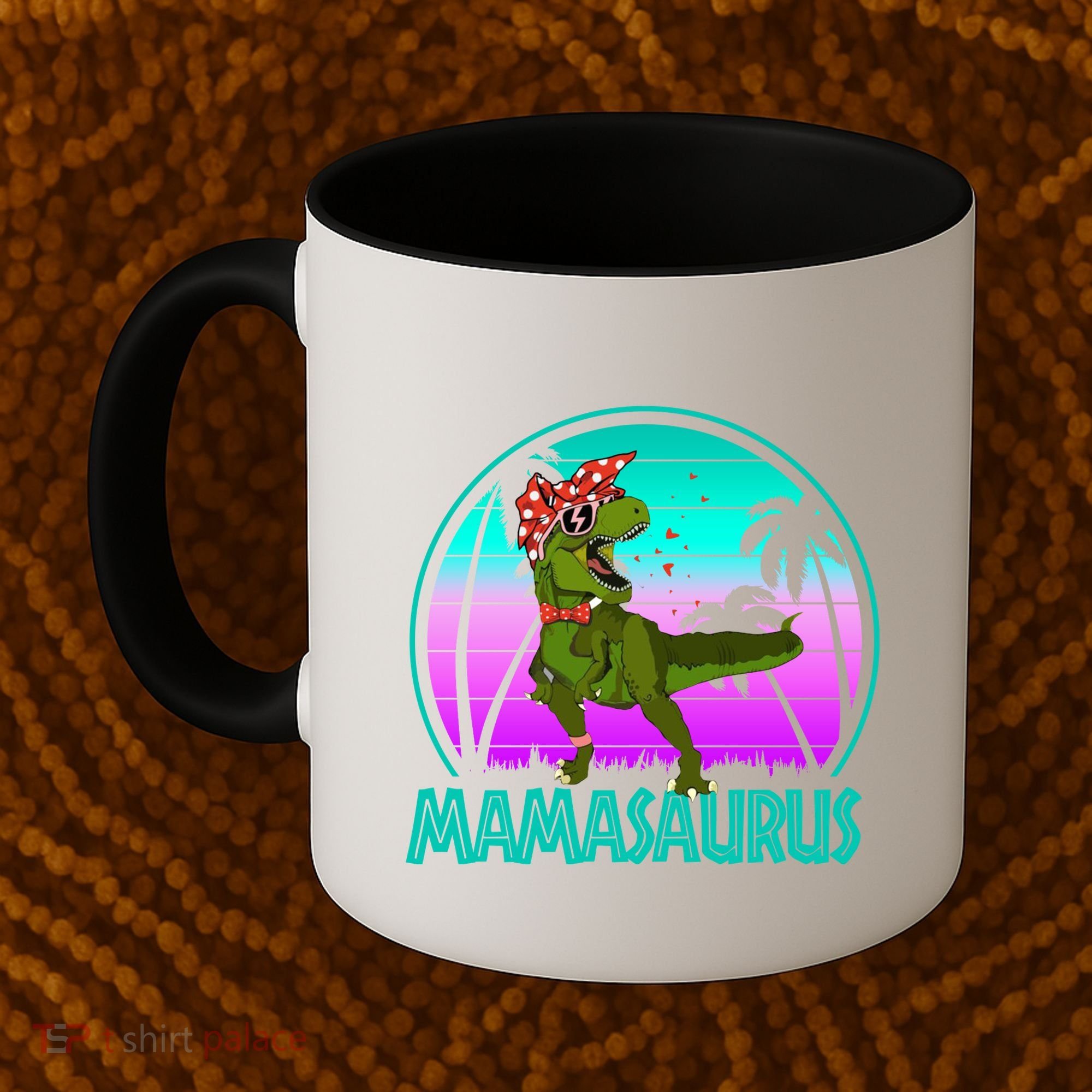 Mamasaurus Rex Mama Dinosaur Retro Dino Coffee Mug