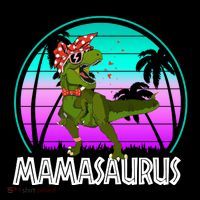 Mamasaurus Rex Mama Dinosaur Retro Dino Women's Hoodie thumb 2