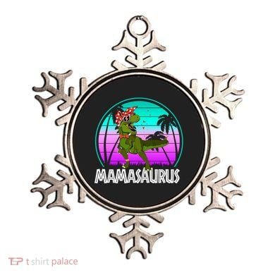 Mamasaurus Rex Mama Dinosaur Retro Dino Ornament