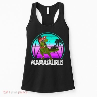 Mamasaurus Rex Mama Dinosaur Retro Dino Women's Tank Top